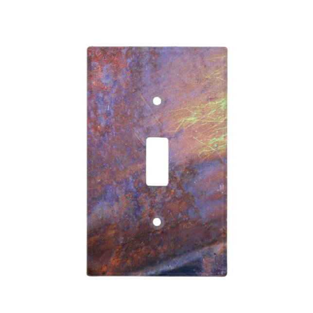 Rusty Metal Tin Roof Light Switch Cover (Front)