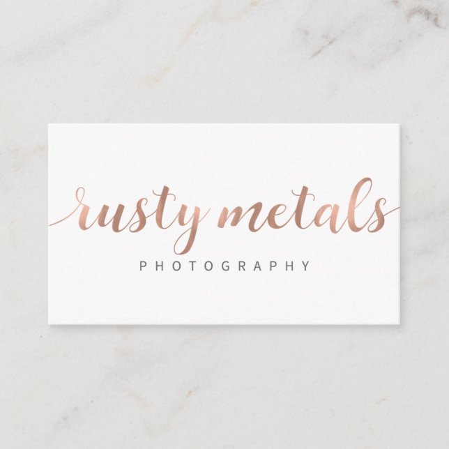 Rusty Metals Custom Business Cards (Front)