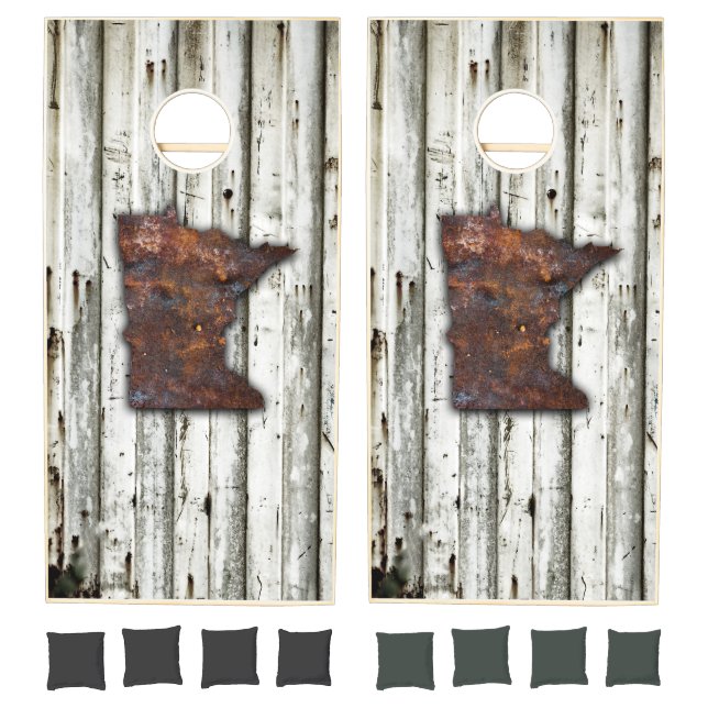 Rusty Minnesota Shape Cornhole Set (Set)
