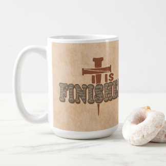 Rusty Nails Cross of Christ Christian Design Coffee Mug
