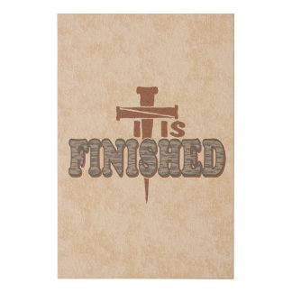 Rusty Nails Cross of Christ Christian Design Faux Canvas Print