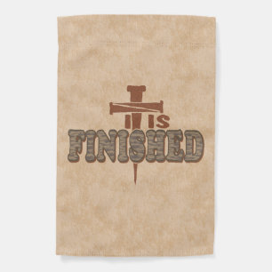 Rusty Nails Cross of Christ Christian Design Garden Flag