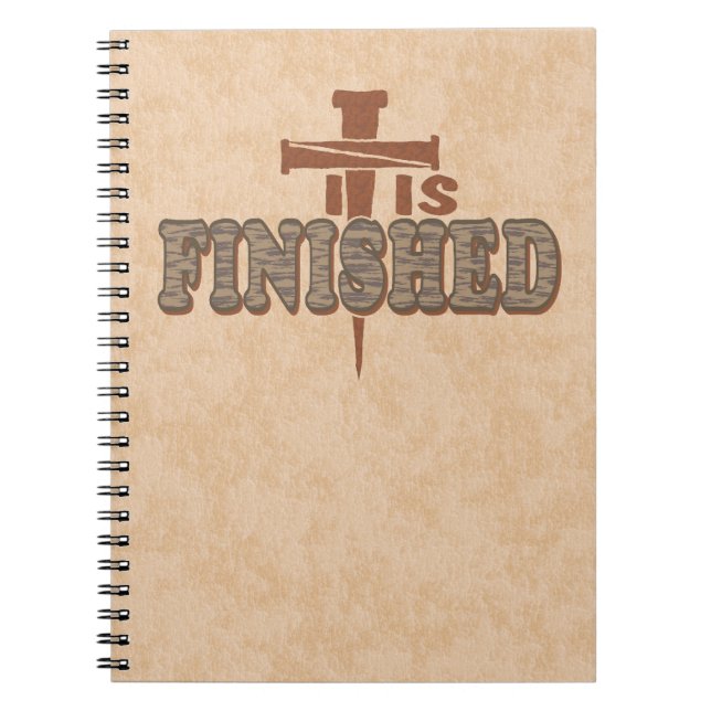 Rusty Nails Cross of Christ Christian Design Notebook (Front)