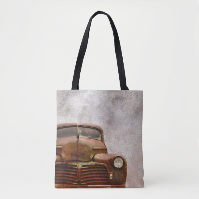 Rusty Old Antique Car Tote Bag (Front)