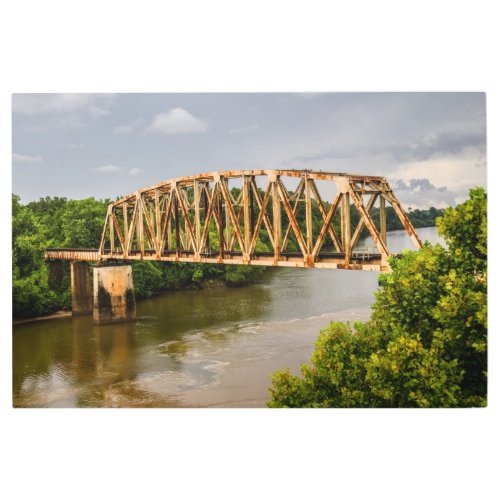 Rusty Old Railroad Bridge _ Chattahoochee River Metal Print