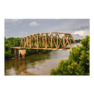 Rusty Old Railroad Bridge - Chattahoochee River Photo Print