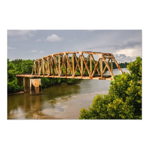 Rusty Old Railroad Bridge _ Chattahoochee River Photo Print