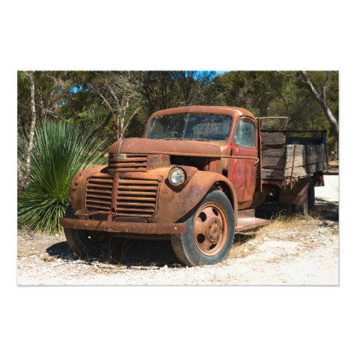 Rusty old truck abandoned in outback Australia Photo Print