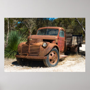 Rusty old truck abandoned in outback Australia. Poster