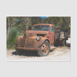 Rusty old truck abandoned in outback Australia. Tissue Paper