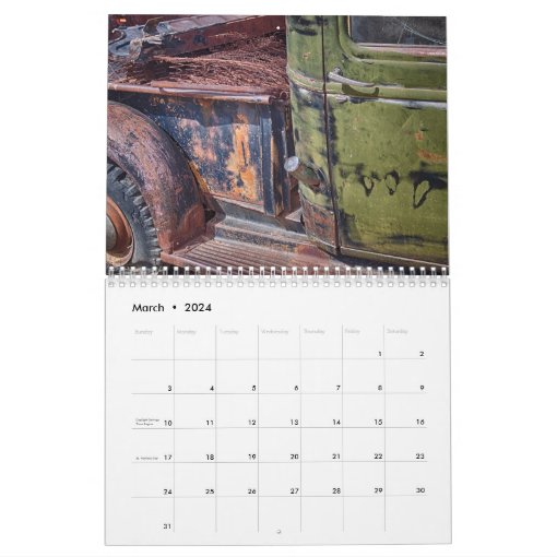 Rusty Old Trucks HDR calendar | Zazzle