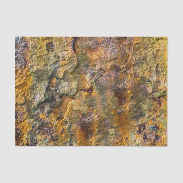 Rusty orange abstract texture  tissue paper (Front)