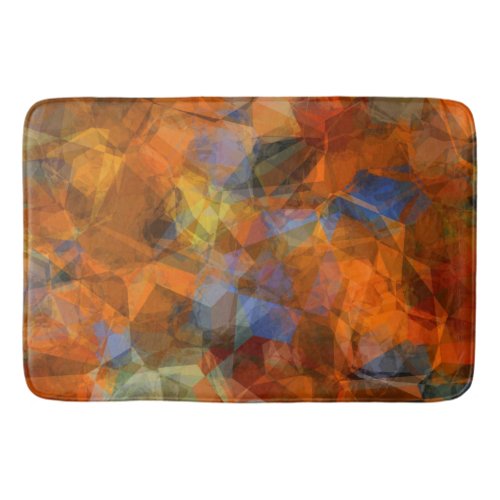Rusty Orange Modern Abstract Design Bath Mat