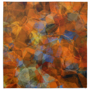 Rusty Orange Modern Abstract Design Cloth Napkin