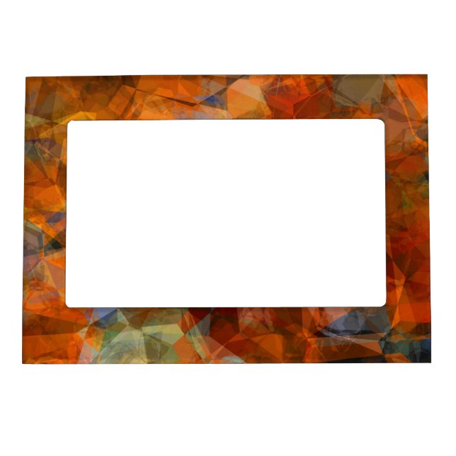 Rusty Orange Modern Abstract Design Magnetic Frame (Front)