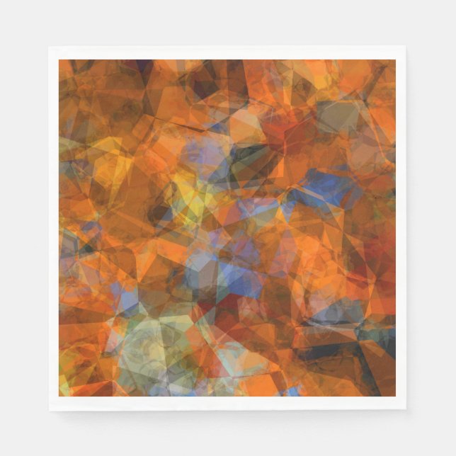 Rusty Orange Modern Abstract Design Napkins (Front)
