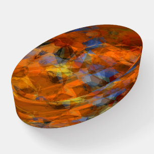 Rusty Orange Modern Abstract Design Paperweight