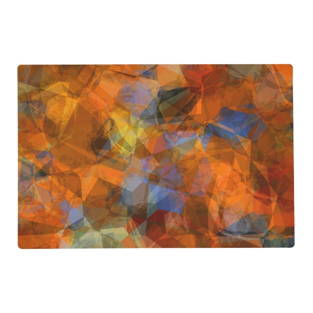 Rusty Orange Modern Abstract Design Placemat (Front)
