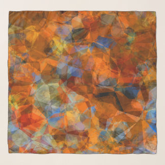 Rusty Orange Modern Abstract Design Scarf