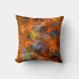 Rusty Orange Modern Abstract Design Throw Pillow