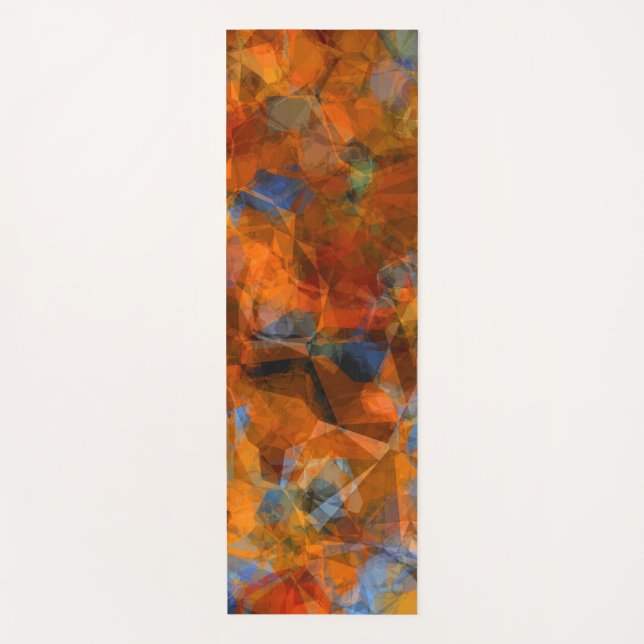 Rusty Orange Modern Abstract Design Yoga Mat (Front)