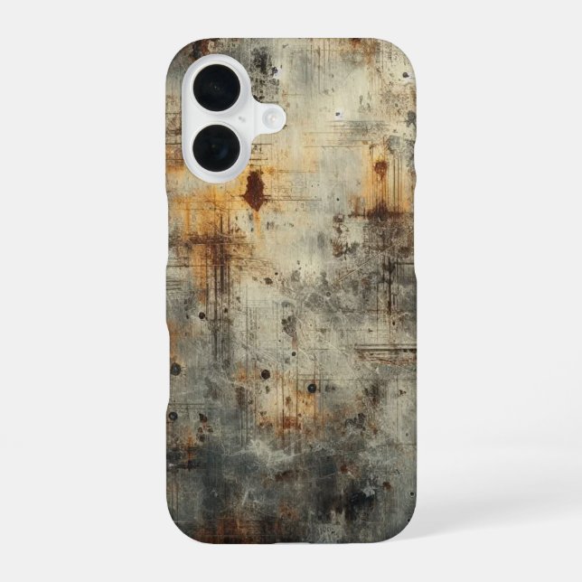 rusty pattern Iphone 16 case (Back)