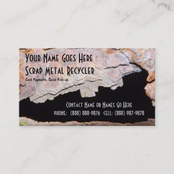 Rusty Pipe Metal Work Or Scrap Recycling Business Card by CountryCorner at Zazzle