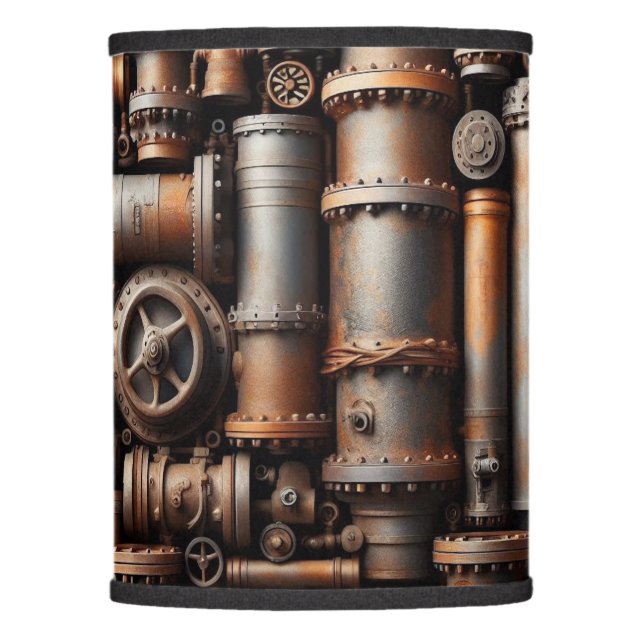 Rusty Pipes Lamp Shade (Front)