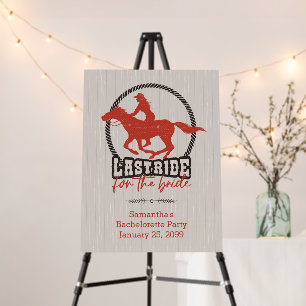 Rusty Red Last Ride For The Bride Foam Board