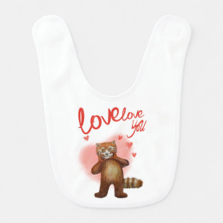 Rusty Red Panda Baby Bib