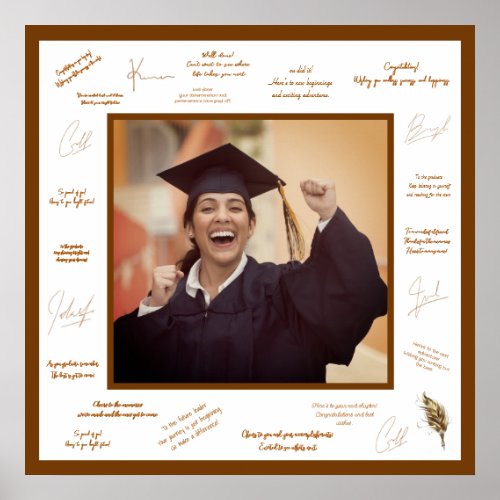 Rusty Red Signatures Memories Autograph Graduation