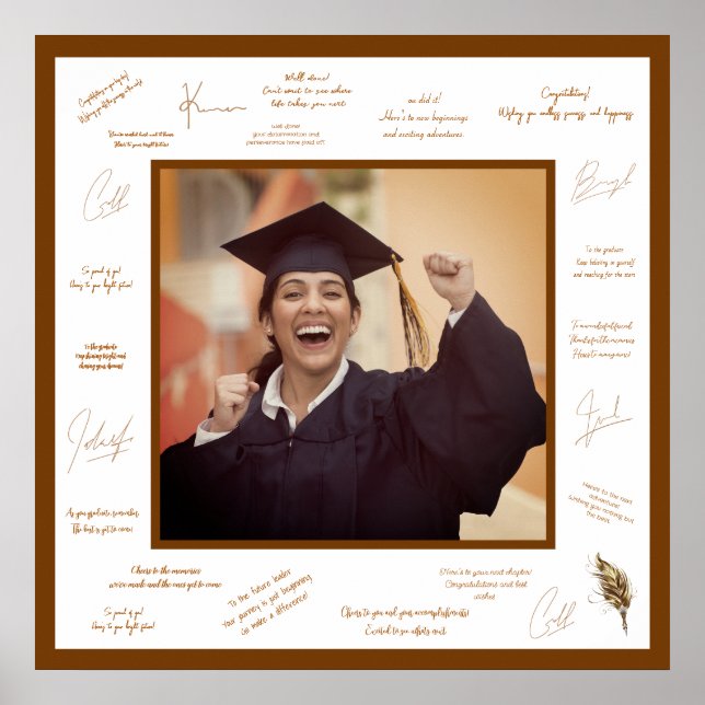 Rusty Red Signatures Memories Autograph Graduation Poster (Front)