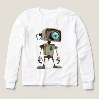 Rusty Retro Robot – Wide-Eyed Explorer Tri-Blend Shirts