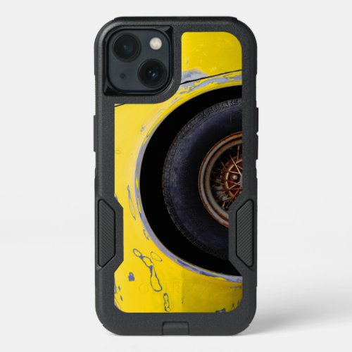 Rusty Roadmaster Tire Peeling Yellow Painted Car iPhone 13 Case