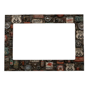 Rusty Route 66 Garage Heritage Magnetic Frame