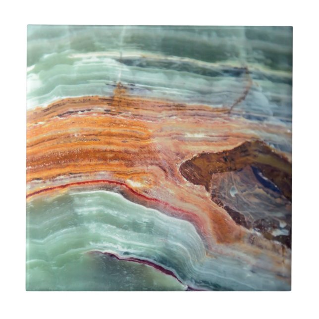 Rusty Sagey Minty Quartz Ceramic Tile (Front)