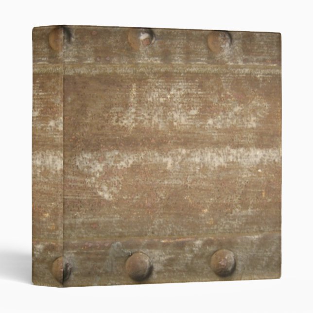 Rusty Scratched Metal, Steampunk 3 Ring Binder (Front/Spine)