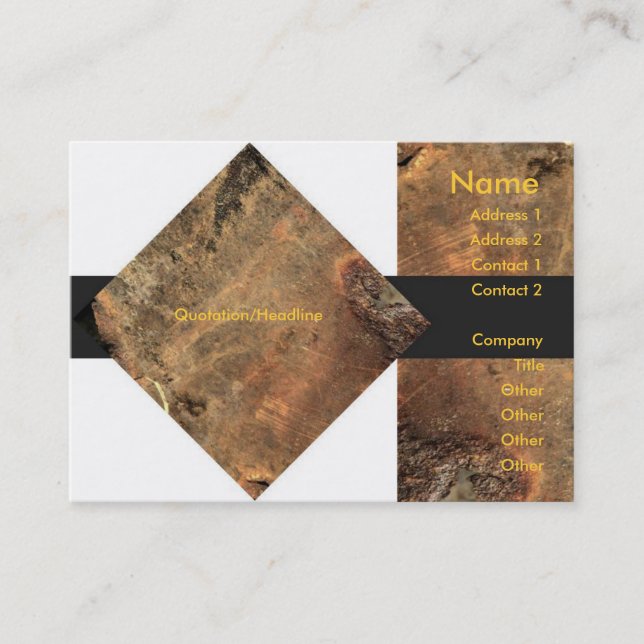 Rusty Sheet Business Card (Front)