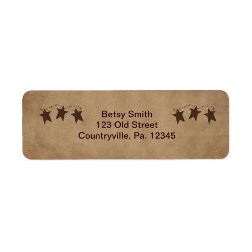 Rusty Stars Address Label