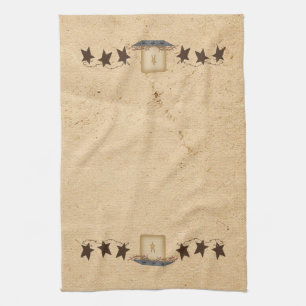 Rusty Stars And Candle Kitchen Towel