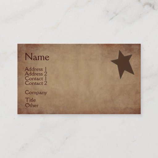 Customizable Rusty Stars Business Card