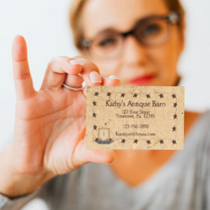 Rusty Stars & Candle Business Card