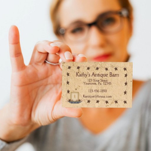 Customizable Rusty Stars &amp; Candle Business Card