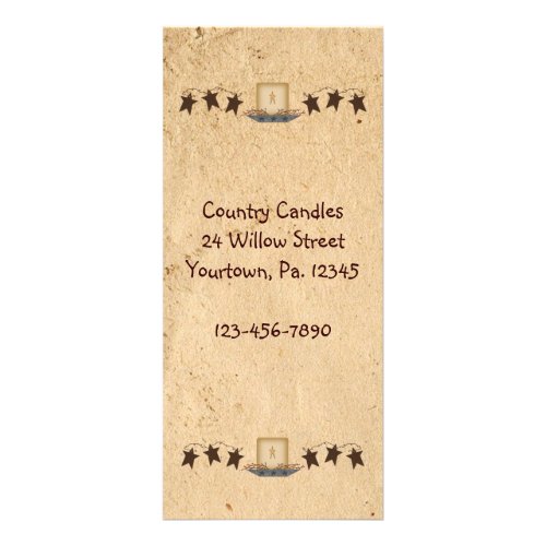 Rusty Stars  Candle Rack Card