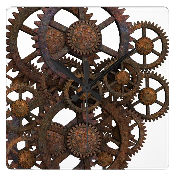 Set of 4 Place Card Holders Steampunk Metal Cogs Wedding Party 