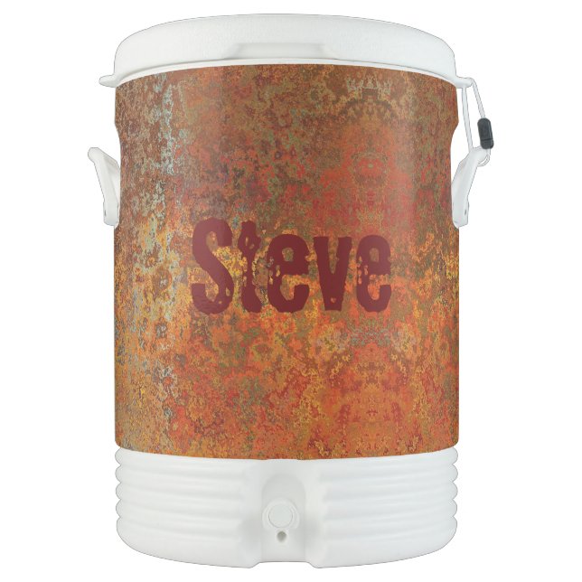 Rusty, Steampunk Personalized  Beverage Cooler (Front)
