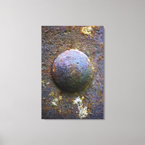 Rusty Steel Industrial Rivet Canvas Print