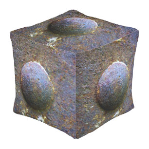 Rusty Steel Industrial Rivet Pouf