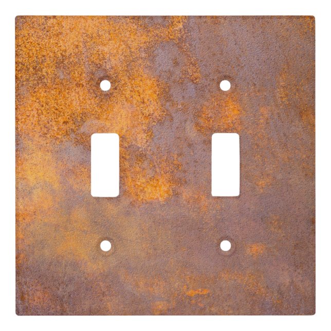 Rusty Steel Light Switch Cover (Front)