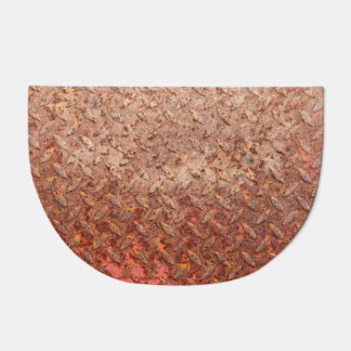 Rusty steel plate, grungy metal texture. doormat